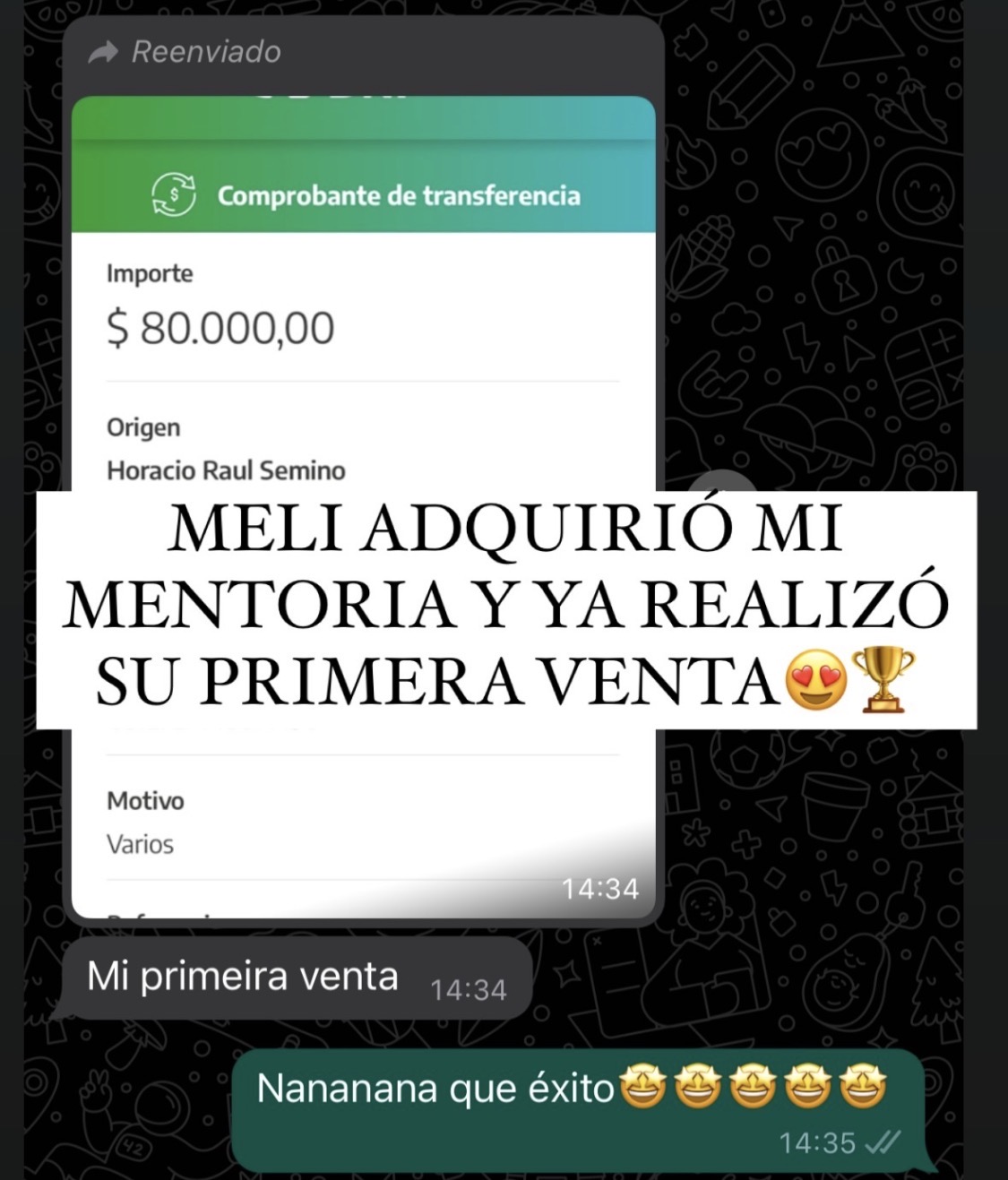 Captura del testimonio de Meli sobre su experiencia con Fío